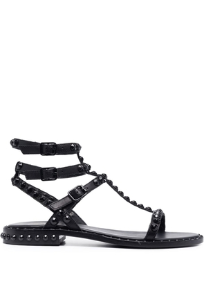 Ash 20mm open-toe studded leather sandals - Black