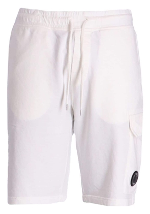 C.P. Company Lens-detail cotton track shorts - White