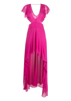 Patrizia Pepe cut-out detail chiffon maxi dress - Pink