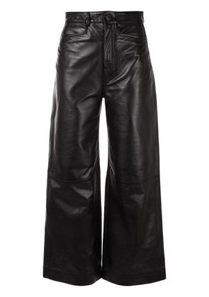 Proenza Schouler White Label high-rise leather culottes - Black