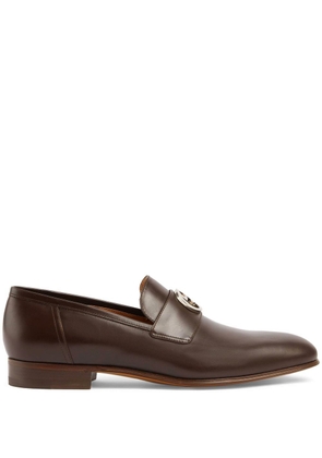 Gucci Interlocking G leather loafers - Brown