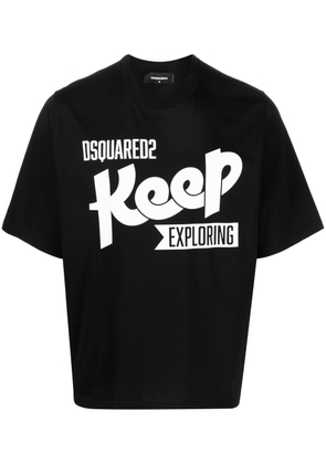 Dsquared2 'Keep Exploring' cotton T-shirt - Black