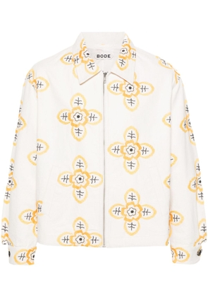BODE Buttercup floral-embroidered jacket - Neutrals