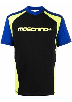 Moschino colour-block logo T-shirt - Blue