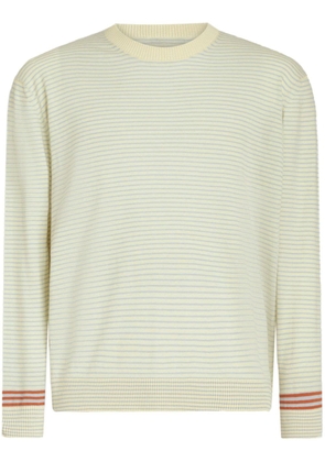 ETRO Pegaso-embroidered striped jumper - Neutrals