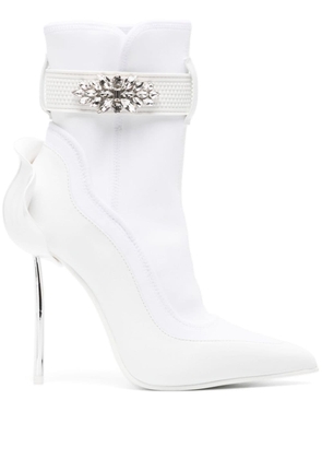 Le Silla Snorkeling 110mm ankle boots - White