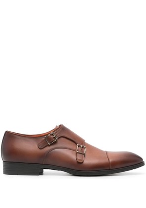 Santoni buckled leather Monk shoes - Brown