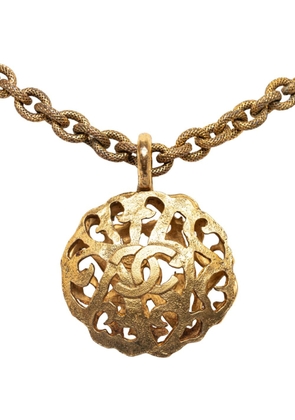 CHANEL Pre-Owned 1980-1990s CC medallion pendant necklace - Gold