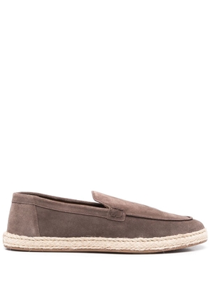 Doucal's braided-sole detail loafers - Brown