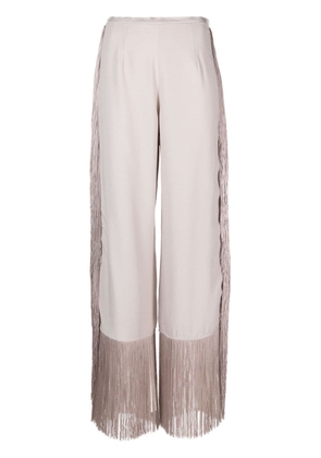 Taller Marmo Nevada fringed wide-leg trousers - Silver