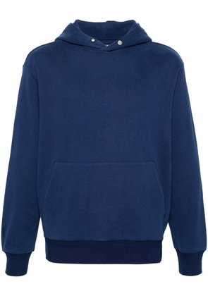 Zegna drop-shoulder jersey hoodie - Blue