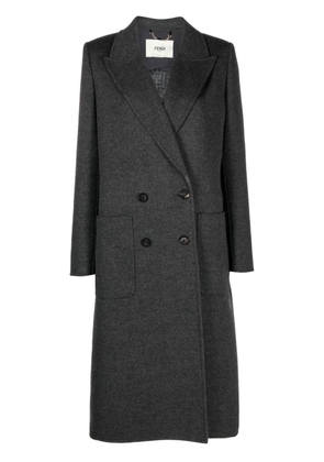 FENDI double-breasted virgin-wool coat - Grey
