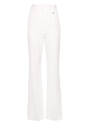 NISSA straight-leg crepe trousers - White