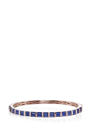 SHAY 18kt rose gold sapphire bangle bracelet - Pink