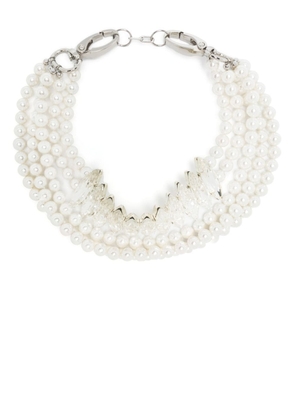 Atu Body Couture gem-embellished beaded necklace - White