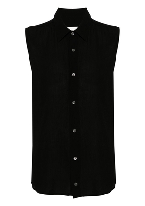 AMI Paris semi-sheer sleeveless shirt - Black