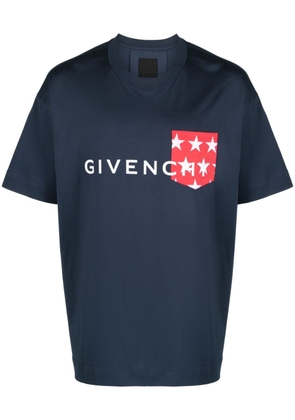 Givenchy logo-print cotton T-shirt - Blue