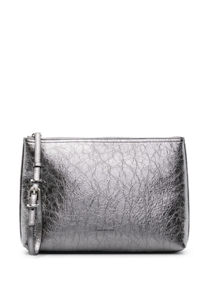 Givenchy Voyou crinkled metallic pouch - Silver