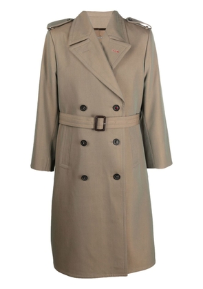 Maison Margiela double-breasted wool trench coat - Green