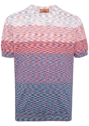 Missoni Slub-pattern cotton T-shirt - Red