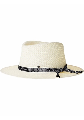 Maison Michel André straw Fedora hat - White