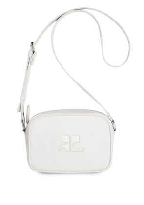 Courrèges Reedition leather camera bag - White