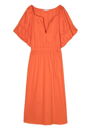 Patrizia Pepe short-sleeve poplin dress - Orange