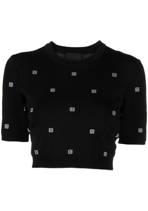 Givenchy 4G intarsia-knit cropped top - Black