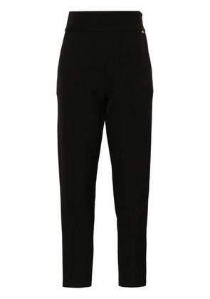 NISSA high-waisted slim trousers - Black