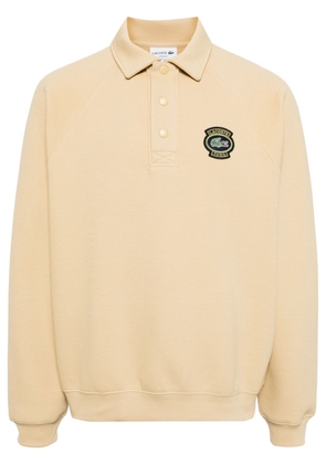 Lacoste logo-embroidered polo jumper - Yellow