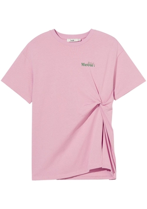 b+ab twisted cotton T-shirt - Pink