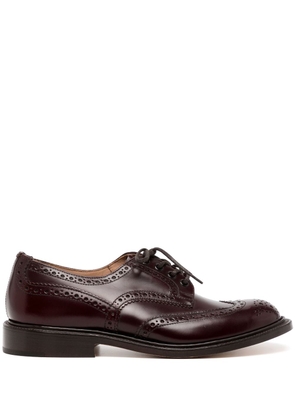 Tricker's lace-up leather loafers - Red