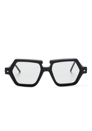 Kuboraum P19 geometric-frame sunglasses - Black