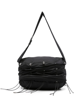 Chopova Lowena Scrunch cotton shoulder bag - Black