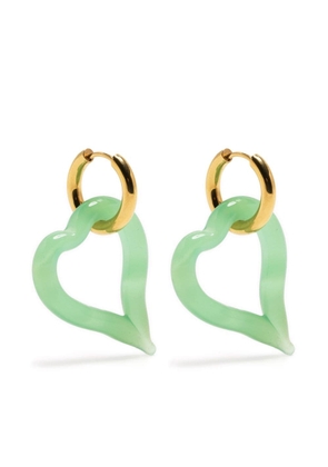 Sandralexandra Heart of Glass pendant earrings - Green