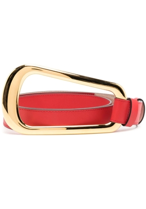 Michael Kors Collection Organic buckle loop leather belt - Red