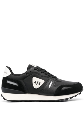 Armani Exchange low-top lace-up sneakers - Black