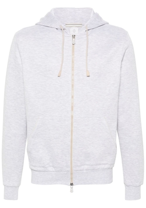 Eleventy mélange cotton zipped hoodie - Grey