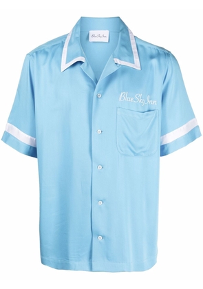 BLUE SKY INN contrast-trim embroidered logo shirt