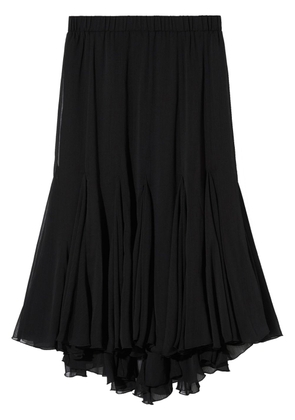 b+ab layered pleated midi skirt - Black