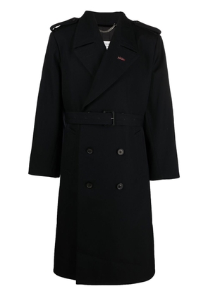 Maison Margiela double-breasted wool trench coat - Blue