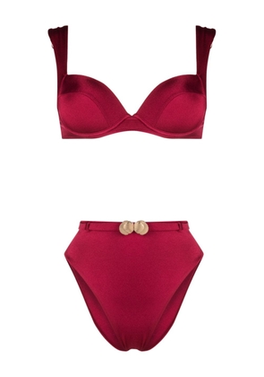 Noire Swimwear shell-charm detail bikini set - Pink