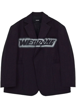 We11done logo-print wool-blend blazer - Black