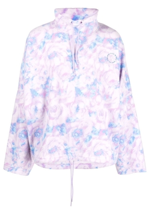 Martine Rose floral-print fleece jumper - Purple
