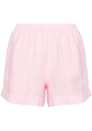 MC2 Saint Barth logo-embroidered linen shorts - Pink