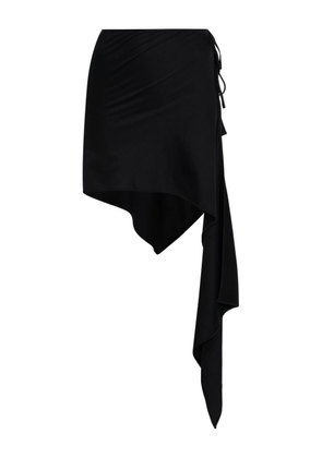 The Attico wrap-up beach skirt - Black
