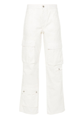 LIU JO glitter-detail straight-leg trousers - White