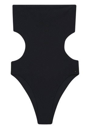 ANINE BING Azhra cut-out strapless swim suit - Black