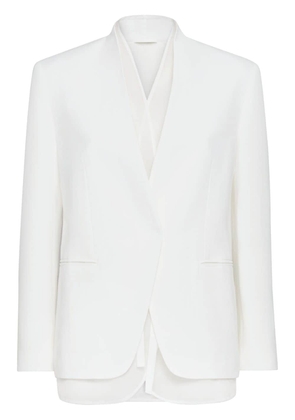 Brunello Cucinelli layered single-breasted blazer - White