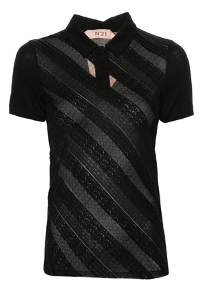 Nº21 lace-detail T-shirt - Black
